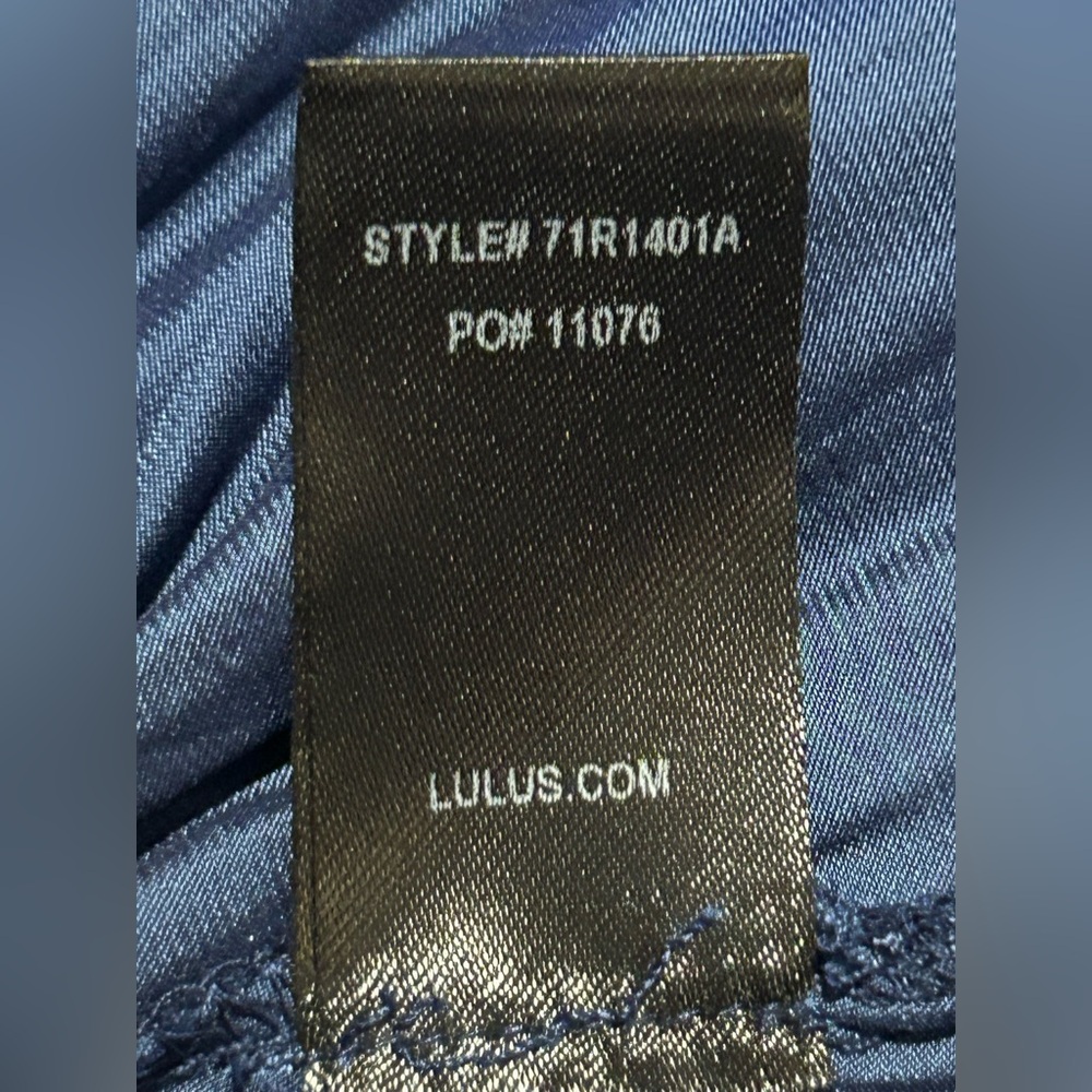 Lulus Catia Navy Blue Satin Strapless Romper‎ - Picture 9 of 11